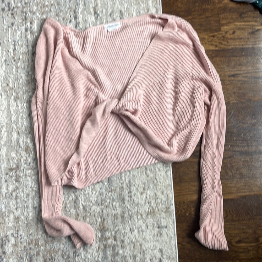 Lovers + friends twist front sweater